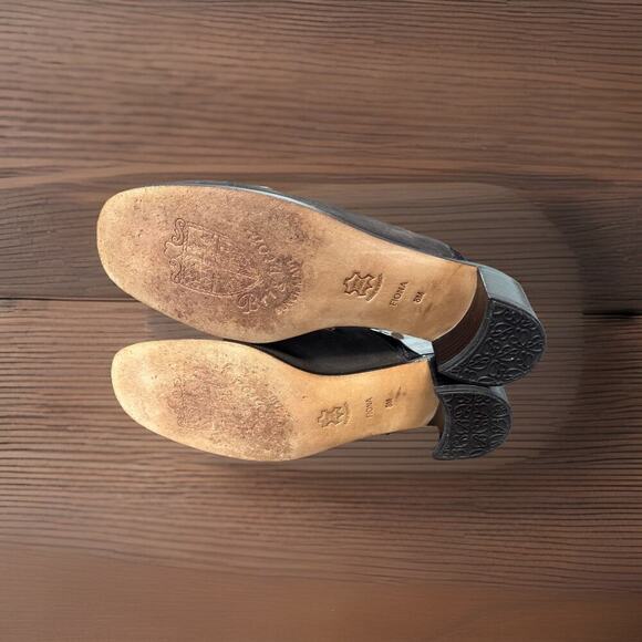 Brighton Fiona Women's Floral Embroidered Suede Leather Mule Clogs Sz 8 - Picture 3 of 8